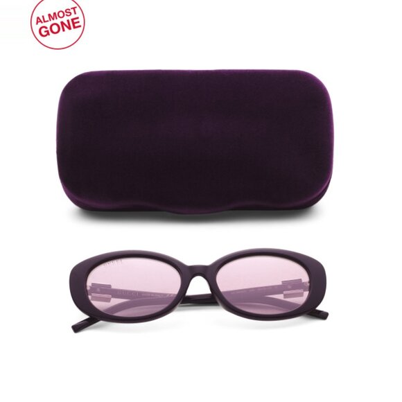 GUCCI Purple 55mm Round Sunglasses - Picture 1 of 2